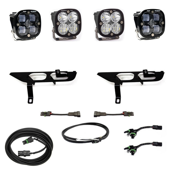 Baja Designs 2021+ Ford F150 Fog Pocket Kit SAE Clear Squadron Pro DC with Upfitter 447699UP