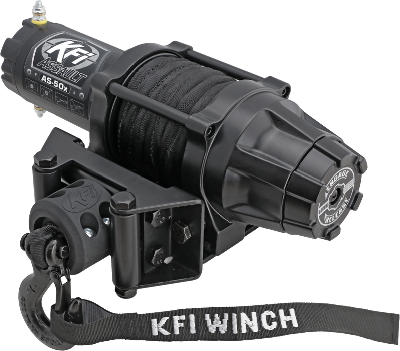 Kfi As-50X 5000Lb Assault Winch W/Synthetic Cable 13-17 Fits Polaris Rzr Xp1K Xp