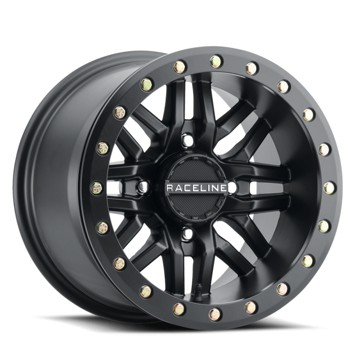 Raceline Black 15X7, 4/137, 5+2 Ryno Beadlock Wheel A91B-57037-52