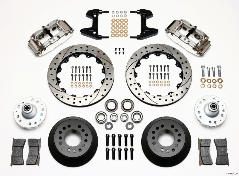 Wilwood Narrow Superlite 6R Front Hub Kit 12.88in Drill Pol 74-80 Pinto/Mustang II Disc Spindle only 140-9801-DP