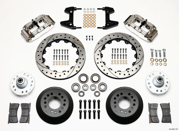 Wilwood Narrow Superlite 6R Front Hub Kit 12.88in Drill Pol 74-80 Pinto/Mustang II Disc Spindle only 140-9801-DP
