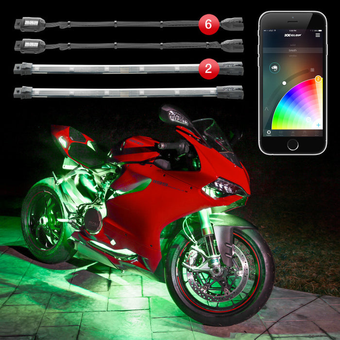 Xk Glow Ks-Moto-Mini Mini Accent Light App Kit 8Pc