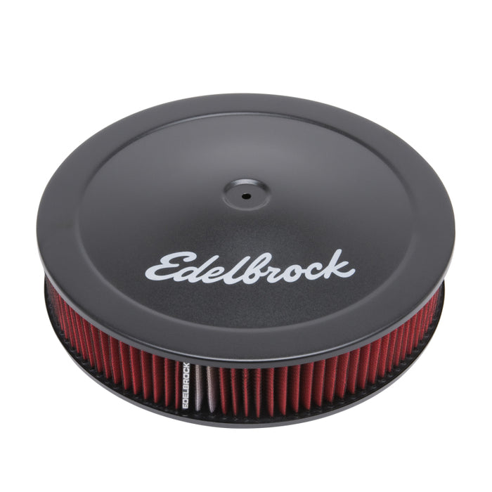 Edelbrock Air Cleaner Pro-Flo Series Round 14 In Diameter Cloth Element 3/8Indropped Base Black 1225