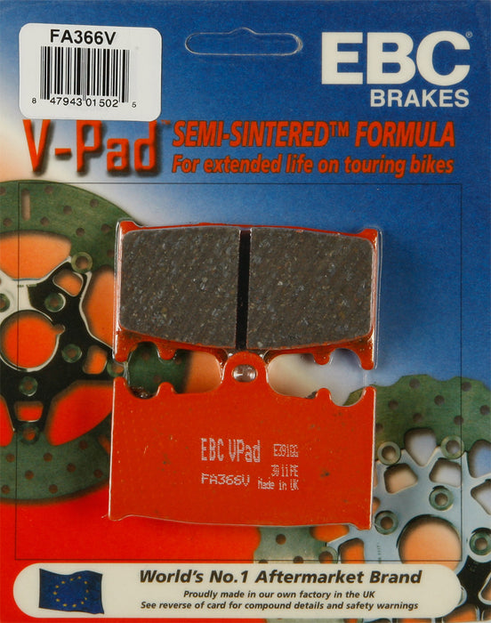 EBC Brakes FA366V Semi Sintered Disc Brake Pad