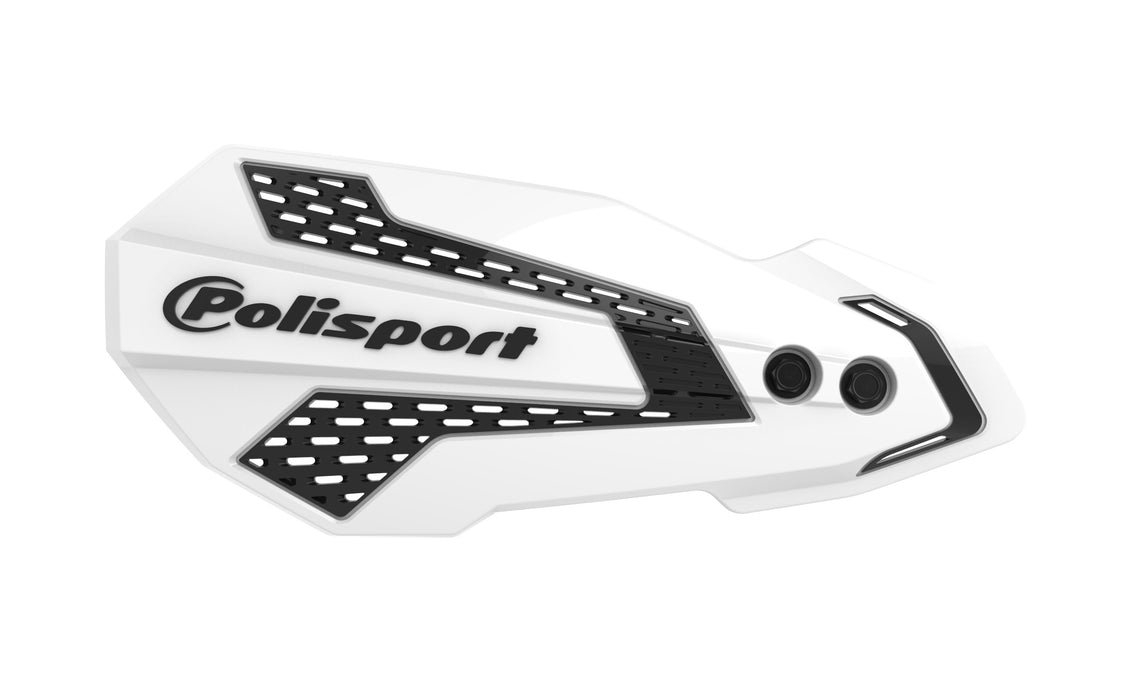 Polisport 8308200020 MX Flow Perch Mount Handguard - White/Black