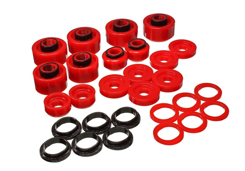 Energy Suspension 99-07 Ford F-250/F-350 SD 2/4WD Crew Cab Body Mount Set Red 4.4120R