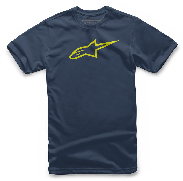 Alpinestars Ageless Tee Navy/Hi-Vis Yellow Sm 1032-72030-7055-S