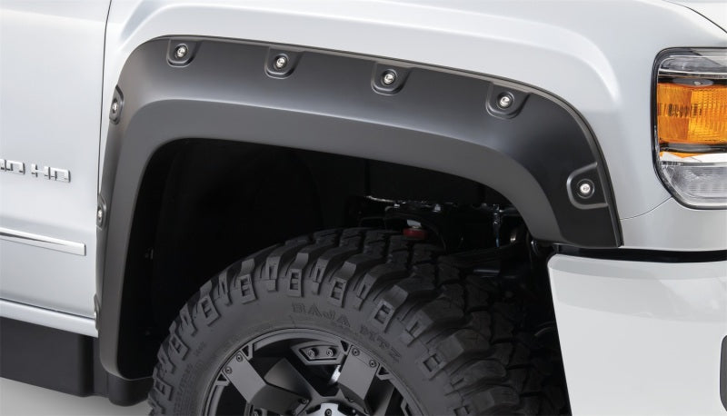 Bushwacker 15-18 GMC Sierra 2500 HD Boss Pocket Style Flares 4pc 78.8/97.6in Bed Black 40968-02