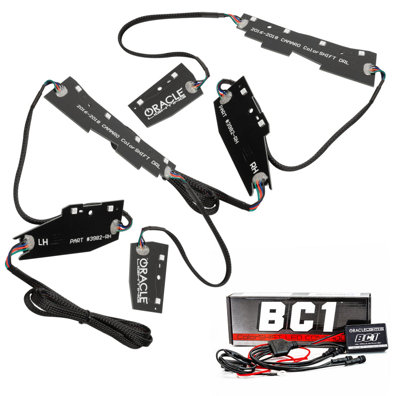 Oracle 16-18 Chevy Camaro RGB+W Headlight DRL Upgrade Kit ColorSHIFT w/ BC1 Cntrl SEE WARRANTY 1345-335