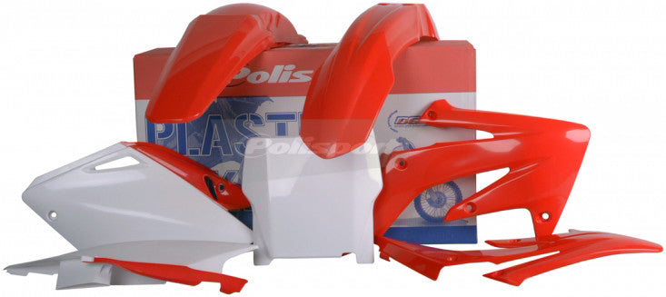 Polisport Full Plastic Kit for Honda CRF250R(04-05) OEM Quality Restyling Kit with Superior Fit, Flexibility, and Durability (Red/White)