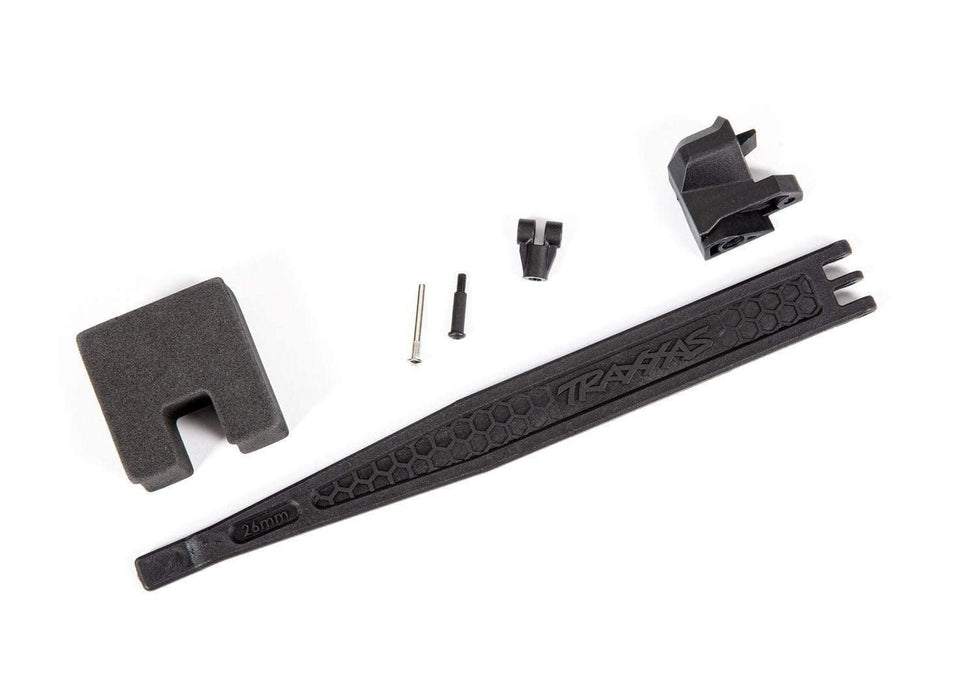 Traxxas Battery Hold-Down/ Battery Clip/ Hold-Down Post/ Screw Pin/ Pivot Post Screw/ Foam Spacer 9324