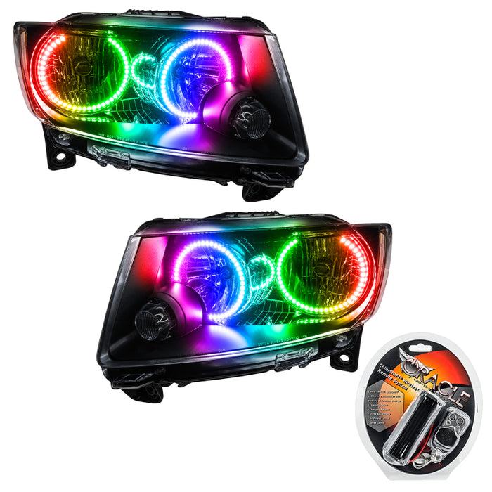 Oracle 11-13 compatible with Jeep Grand Cherokee SMD HL (Non-HID) Chrome ColorSHIFT SEE WARRANTY 7070-330