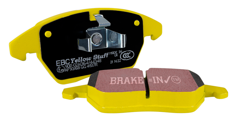 EBC 04-05 Mitsubishi Lancer Evo 8 2.0T (FQ400 w/Alcon Caliper) Yellowstuff Front Brake Pads DP4063R