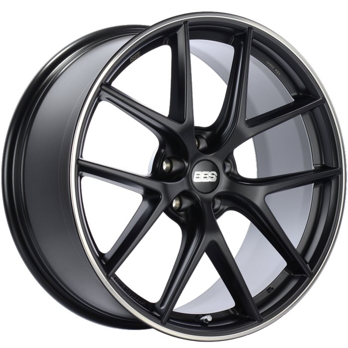 BBS CI-R 20x9.5 5x120 ET40 Satin Black Polished Rim Protector Wheel -82mm PFS/Clip Required CI0301BPO