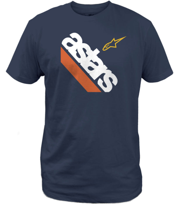 Alpinestars Cut Tee Navy Lg 1018-72100-70-L