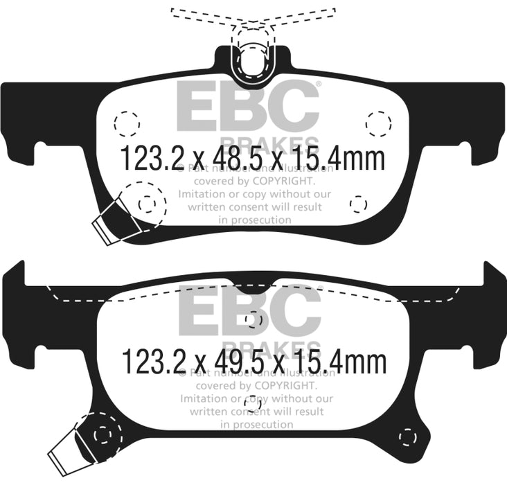 EBC 2016+ Buick Envision 2.0L Turbo Greenstuff Rear Brake Pads DP23079