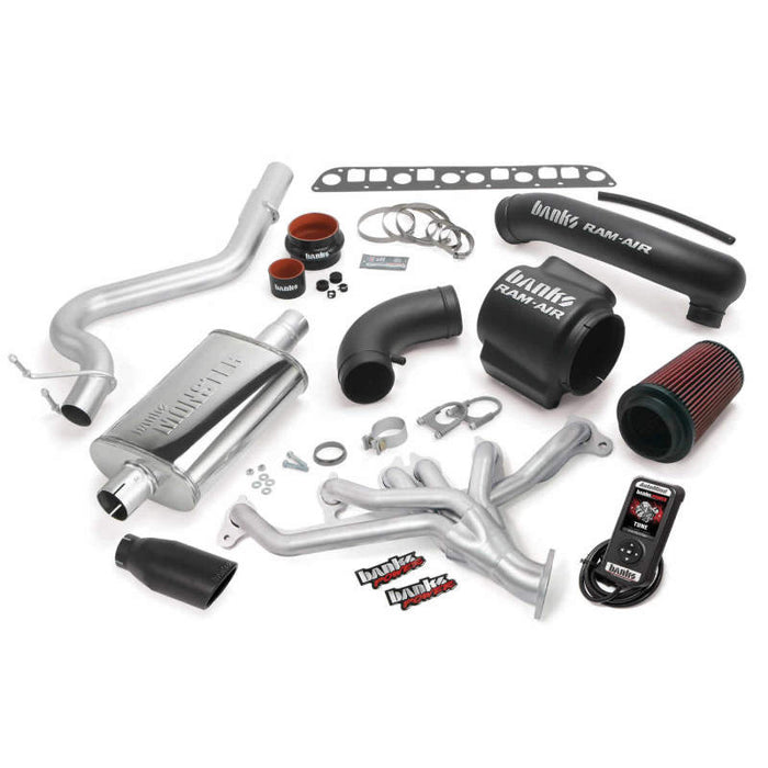 Banks Power 04-06 compatible with Jeep 4.0L Wrangler PowerPack System SS Single Exhaust w/ Black Tip 51335-B