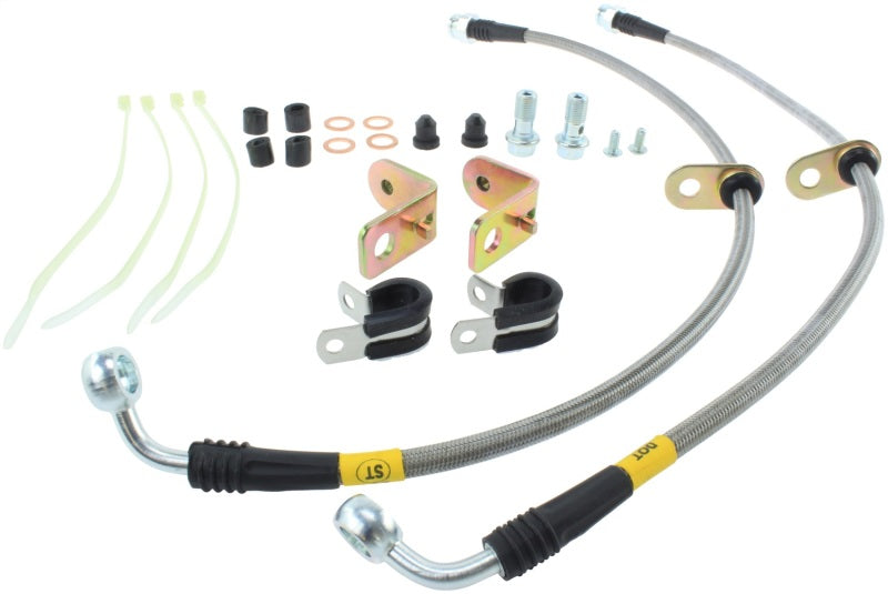 StopTech 11-14 Ford Mustang GT 5.0L V8 Stainless Steel Front Brake Lines 950.61024