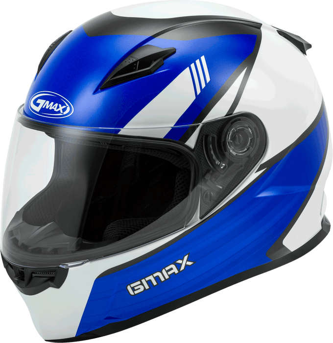 Gmax Ff-49 Full-Face Deflect Helmet White/Blue Sm G1494514