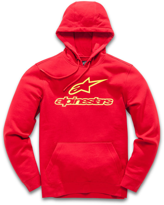 Alpinestars Always Fleece Hoodie Red/Yellow Sm 1017-52006-3050-S