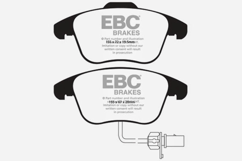 EBC 10+ Audi A5 2.0 Turbo Greenstuff Front Brake Pads DP21998