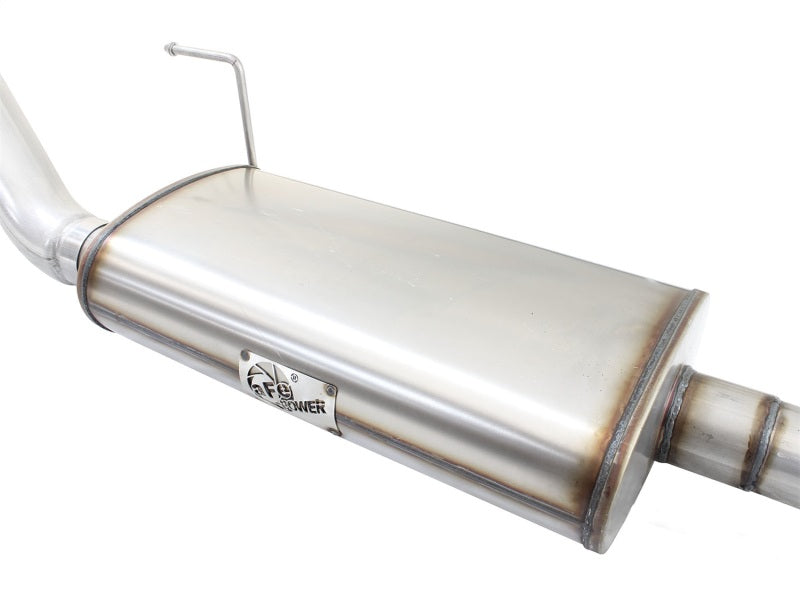 aFe MACHForce XP Exhaust 3in-3.5in SS Single Side Ext CB w/ Polished Tips 15 Ford F150 V8 5.0L CC/SB 49-43073-P