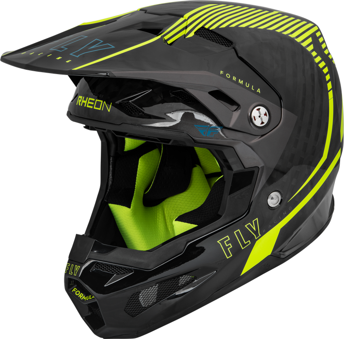 Fly Racing 2023 Adult Formula Carbon Tracer Helmet (Hi-Vis/Black, X-Small)