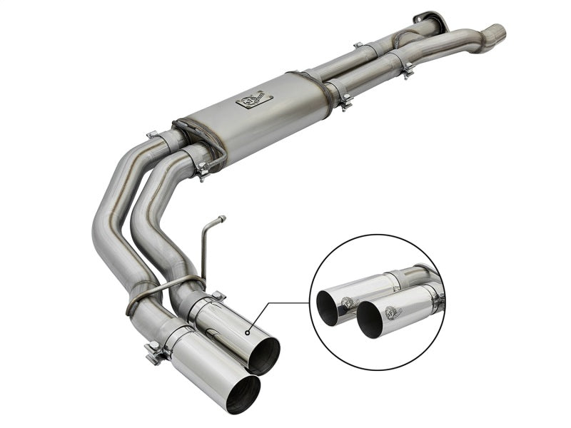 aFe POWER Rebel Series 3in 409 SS Cat Back Exhaust w/ Polished Tips 17 Ford F-150 Raptor V6-3.5L 49-43091-P