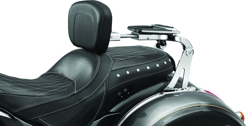 Kuryakyn Chrome Multi-Purpose Driver & Passenger Backrest (Ea) Harley & Fits