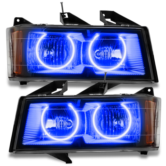 Oracle Lighting 04-12 Chevrolet Colorado Pre-Assembled LED Halo Headlights -Blue SEE WARRANTY 8902-002