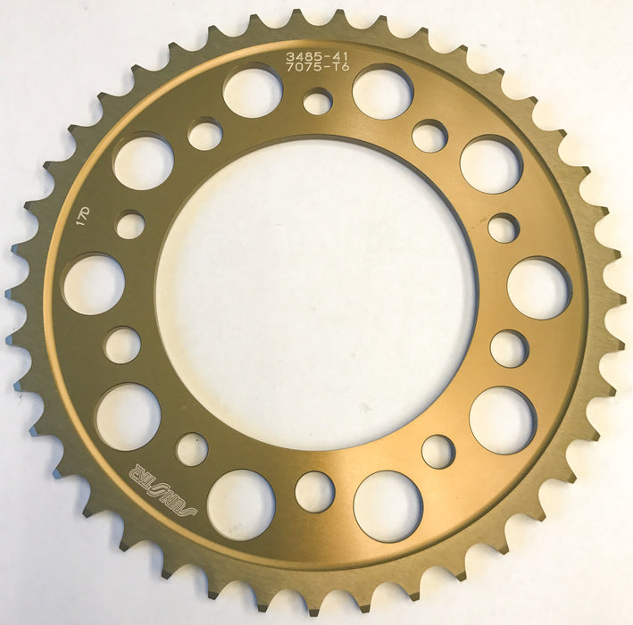 Sunstar Aluminum Rear Sprocket (520 / 41T) (Silver) for 15-18 Yamaha YZF-R1