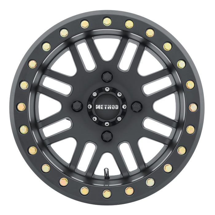 Method MR406 UTV Beadlock 15x10 / 5+5/0mm Offset / 4x136 / 106mm CB Matte Black Wheel MR40651047555B