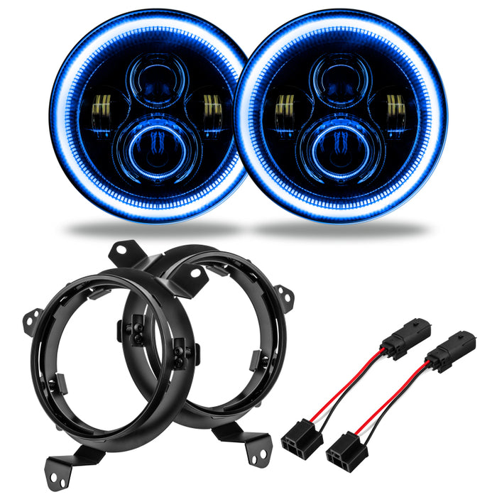 Oracle compatible with Jeep Wrangler JL/Gladiator JT 7in. High Powered LED Headlights (Pair) Blue 5769J-002