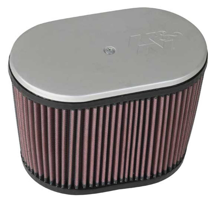 K&N Dual Flange Oval Universal Air Filter: High Performance, Premium, Washable, Replacement Filter: Flange Diameter: 2.5 In, Filter Height: 6.25 In, Flange Length: 0.75 In, Shape: Oval, RD-4600