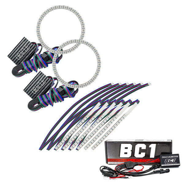 Oracle 15-17 Fits Ford Mustang V6/GT/Shelby DRL W/ Halo Kit Colorshift W/ BC1 Controller See Warranty 2267-335