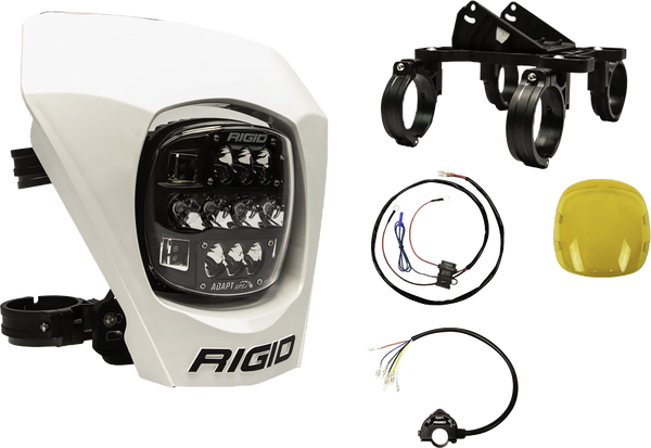 Rigid Industries - 300417 Adapt XE Extreme Enduro LED Moto Kit - LED Light with 3 Lighting Zones - GPS Module (White)