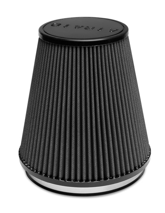 Airaid Universal Clamp-On Air Filter: Round Tapered; 6 In (152 Mm) Flange Id; 7 In (178 Mm) Height; 7 In (178 Mm) Base; 4.375 In (111 Mm) Top, Black 702-495