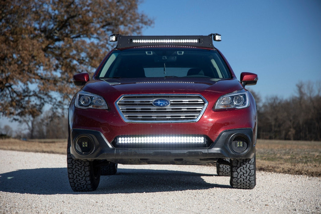 LED Light | Bumper Mount | 30" Black Dual Row | Amber DRL | Subaru Outback (15-19)