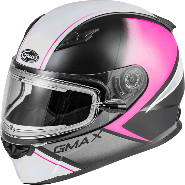 FF-49S Hail Snow Helmet W/ELEC Shield Matte BLK/Pink/White SM