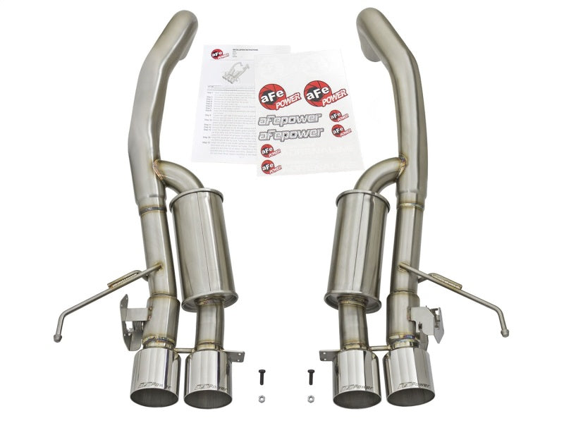 aFe MACHForce XP 3in-2 1/2in Axle Back 304SS Exhaust w/ Polished Tips 15-17 Chevy Corvette Z06 49-34082-P