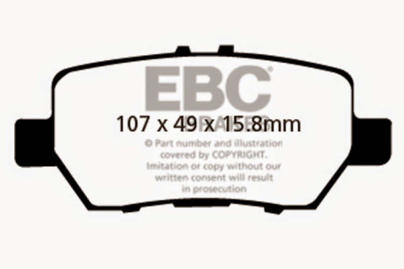 EBC 05-08 Acura RL 3.5 Ultimax2 Rear Brake Pads UD1090