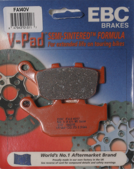 EBC Brakes FA140V Semi Sintered Disc Brake Pad, Black, One-Size