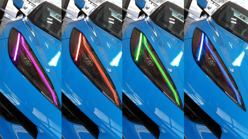 Oracle 20-21 Chevy Corvette C8 RGB+A Headlight DRL Upgrade Kit - ColorSHIFT w/ BC1 Controller - 1442-335