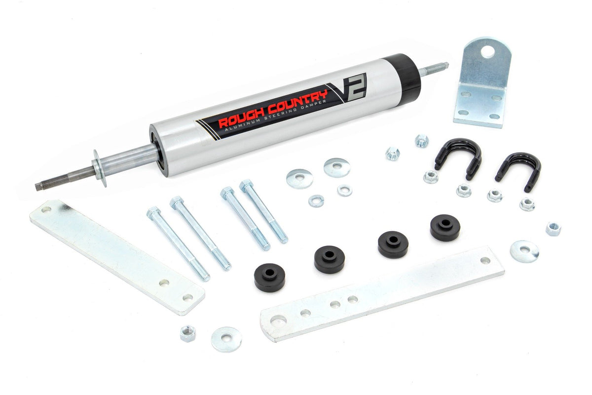 Rough Country V2 Steering Stabilizer Fits Ford Bronco/F-150/F-250 (1980-1998) 8734270