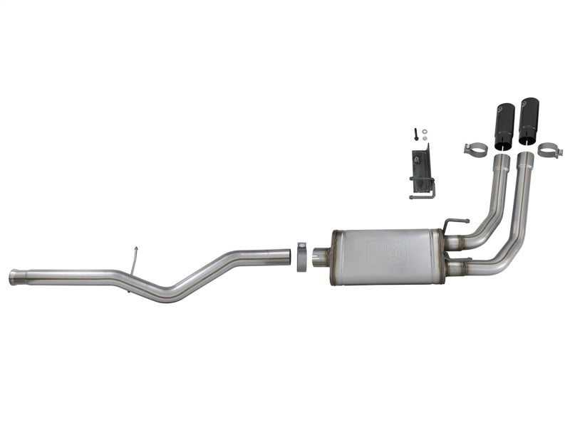 aFe Rebel Series 3in to 2.5in 409 SS Cat-Back Exhaust w/ Black Tips 09-18 GM Silverado/Sierra 5.4L 49-44098-B