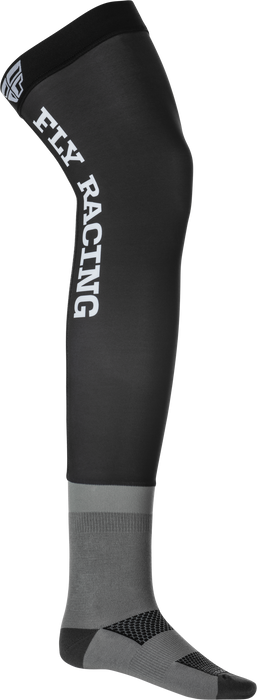 Fly Racing 2022 Knee Brace Riding Socks (Black/Grey/White, LG/XL)