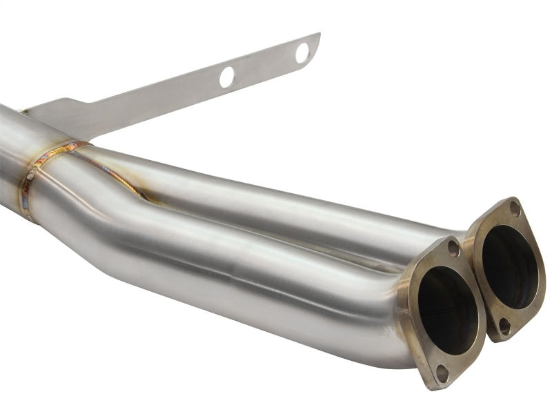 aFe MACHForce XP SS-304 Black Tip 3.0in-2.5in Dia Cat Back Exhaust 11-13 BMW 335i (E90/E92) 3.0L 49-36328-B