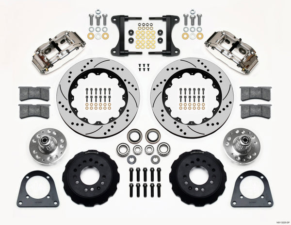 Wilwood Narrow Superlite 6R Front Hub Kit 14.00in Drill Pol TCI-IFS 71-78 (Pinto Based) 140-13225-DP