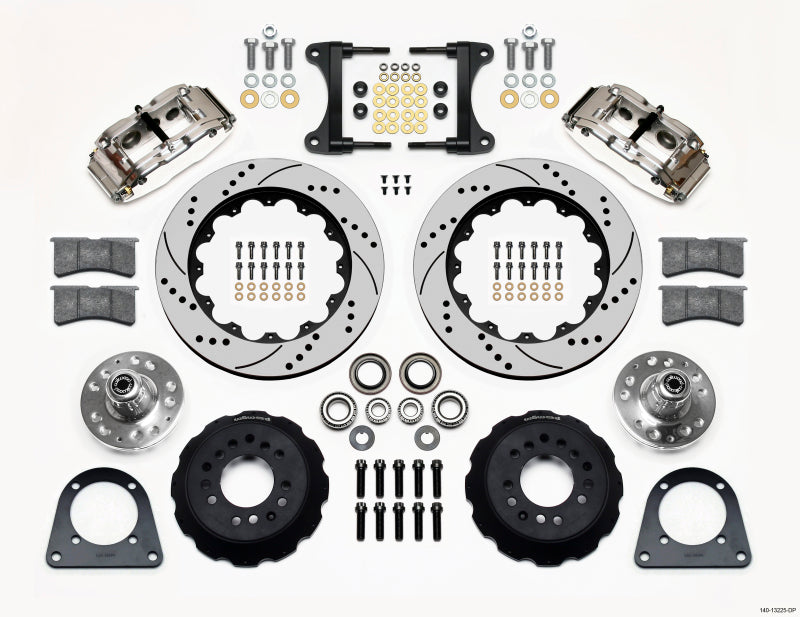 Wilwood Narrow Superlite 6R Front Hub Kit 14.00in Drill Pol TCI-IFS 71-78 (Pinto Based) 140-13225-DP