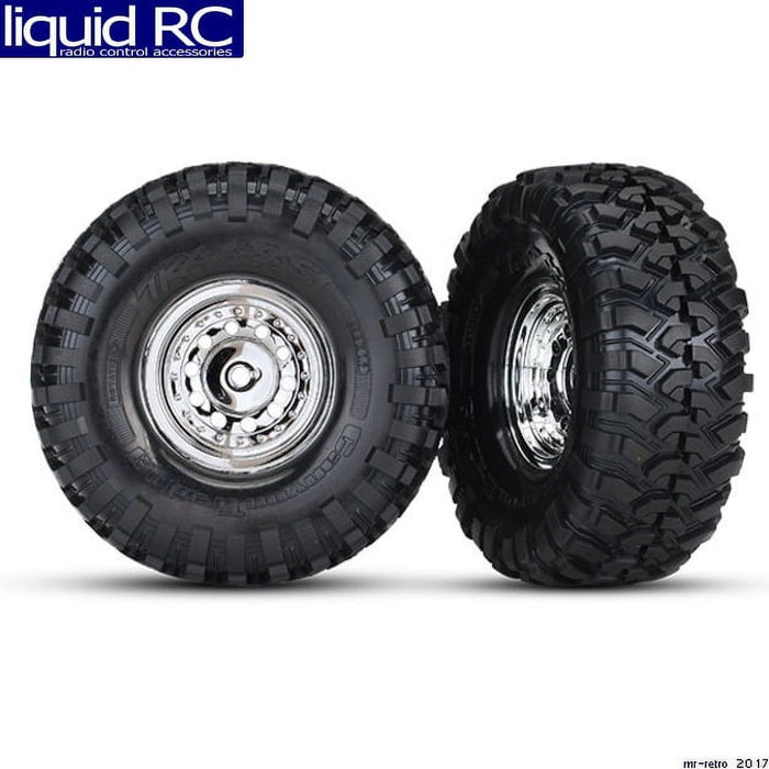 Traxxas 8177 TRX-4 Tires and Wheels - Assembled - Glued 1.9 Inch 12mm Hex